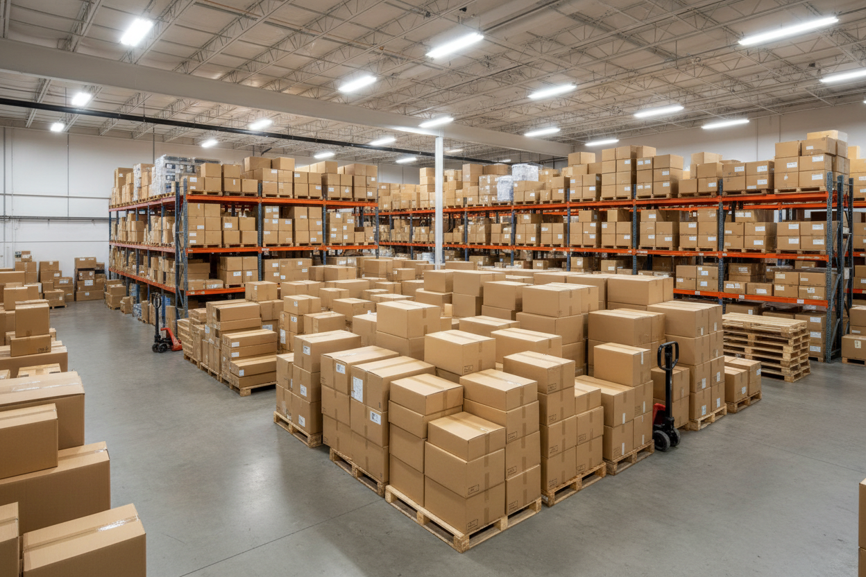 lots of cardboard boxes